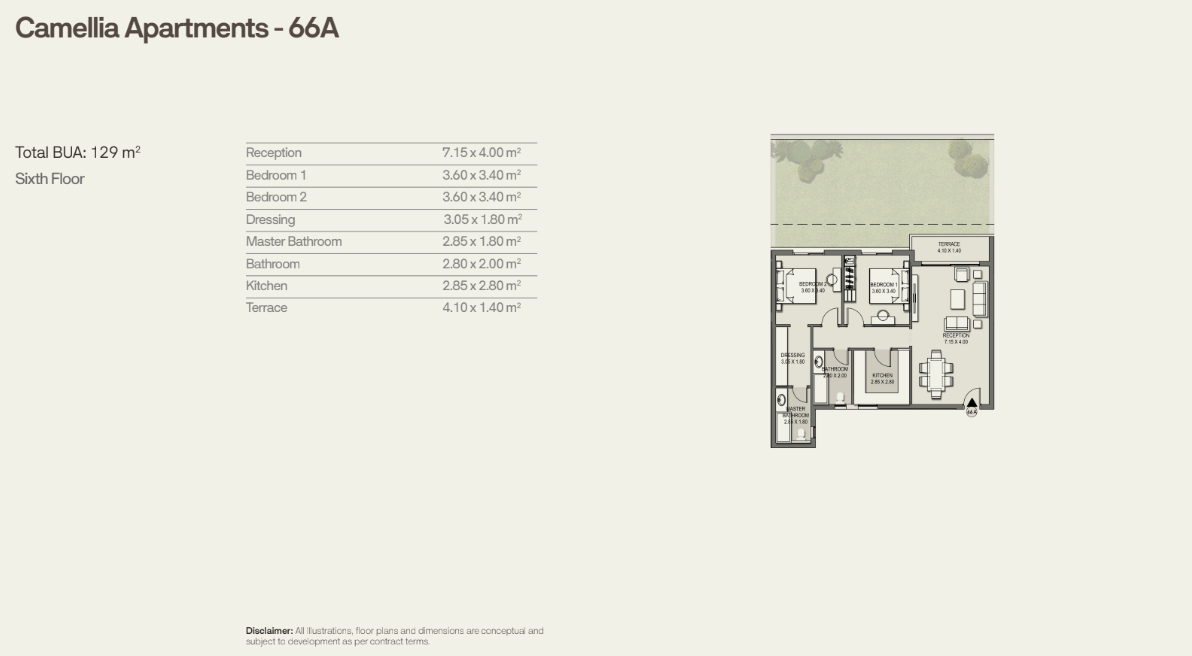 Floor Plan - ابدأ مشروعك الاستثماري بأحسن اسعار شقق كمبوند تاج سيتي القاهره الجديده