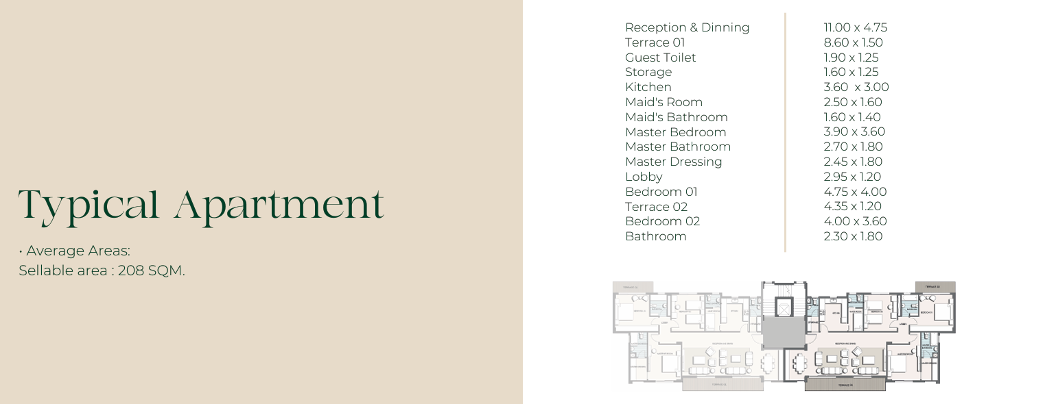 Floor Plan - An unparalleled experience in the unique location of Stone Park Fifth Settlement! Be part of the sophistication and reserve your unit today
