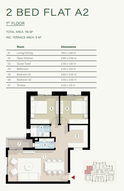 Floor Plan - Don't hesitate and invest at the lowest price per meter in Zed East New Cairo