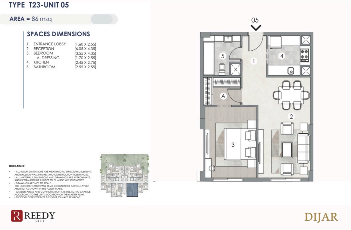 Floor Plan - Dijar New Cairo Compound Reedy Group