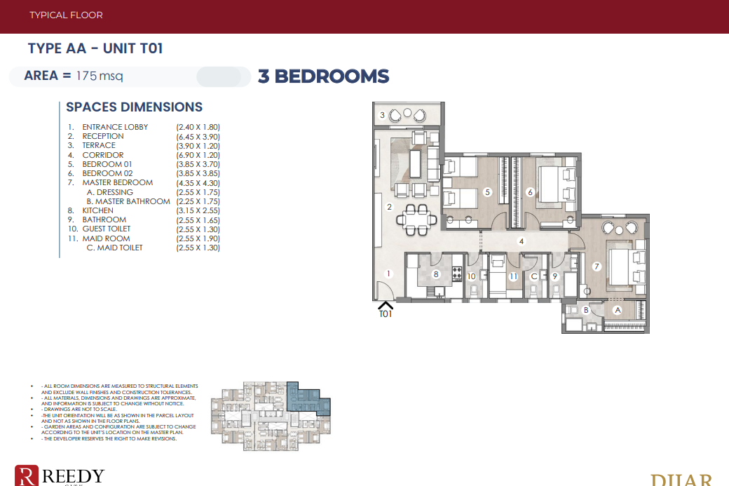 Floor Plan - Dijar New Cairo Compound Reedy Group