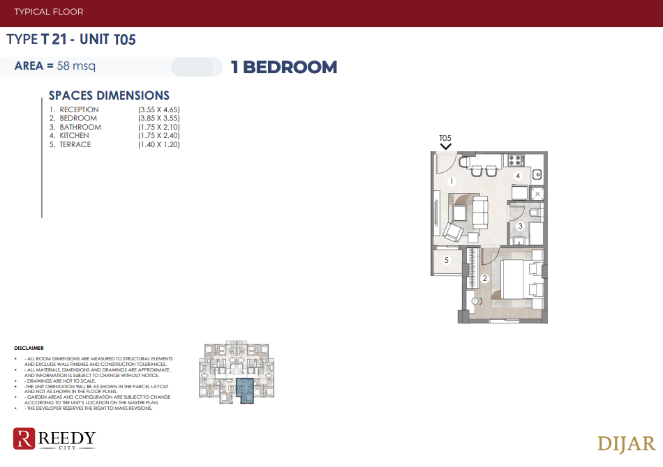 Floor Plan - Dijar New Cairo Compound Reedy Group
