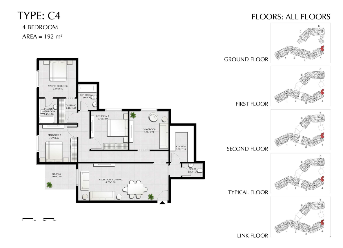 Floor Plan - تونينو لامبورجيني ريزيدنس