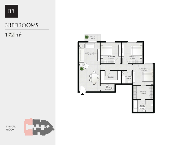 Floor Plan - تونينو لامبورجيني ريزيدنس