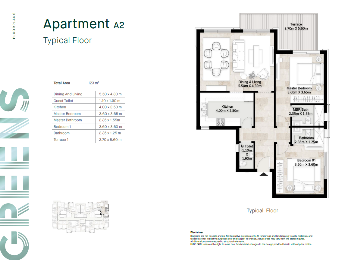 Floor Plan - You are about to book your unit, and enjoy the most luxurious Hyde Park Fifth Settlement prices