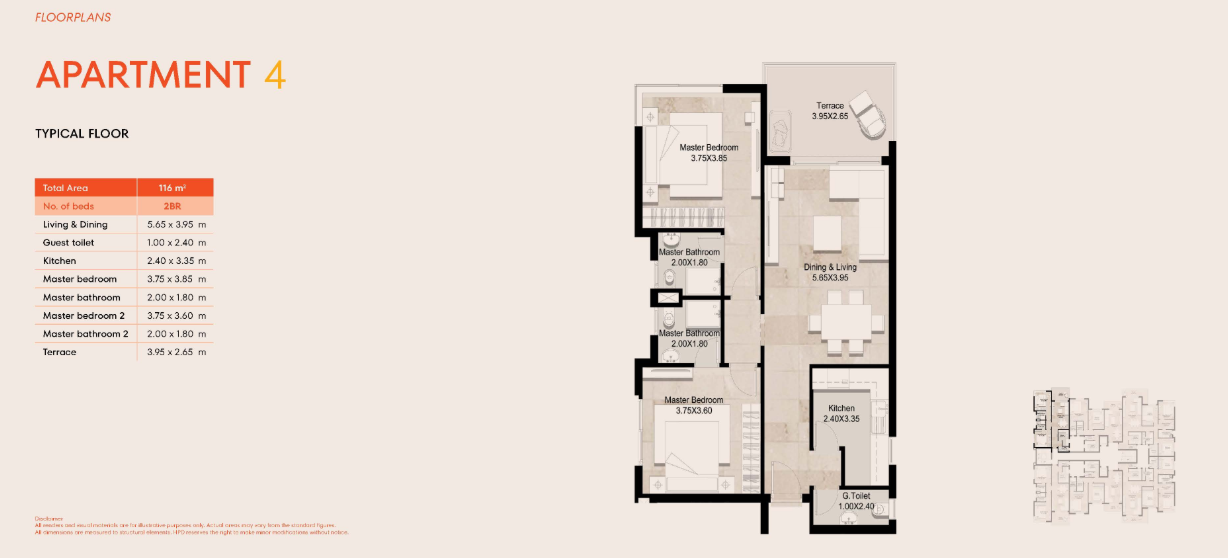 Floor Plan - You are about to book your unit, and enjoy the most luxurious Hyde Park Fifth Settlement prices