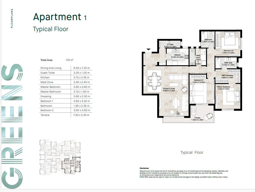 Floor Plan - الوقت مناسب للاستثمار في تاون هاوس هايد بارك الرائع