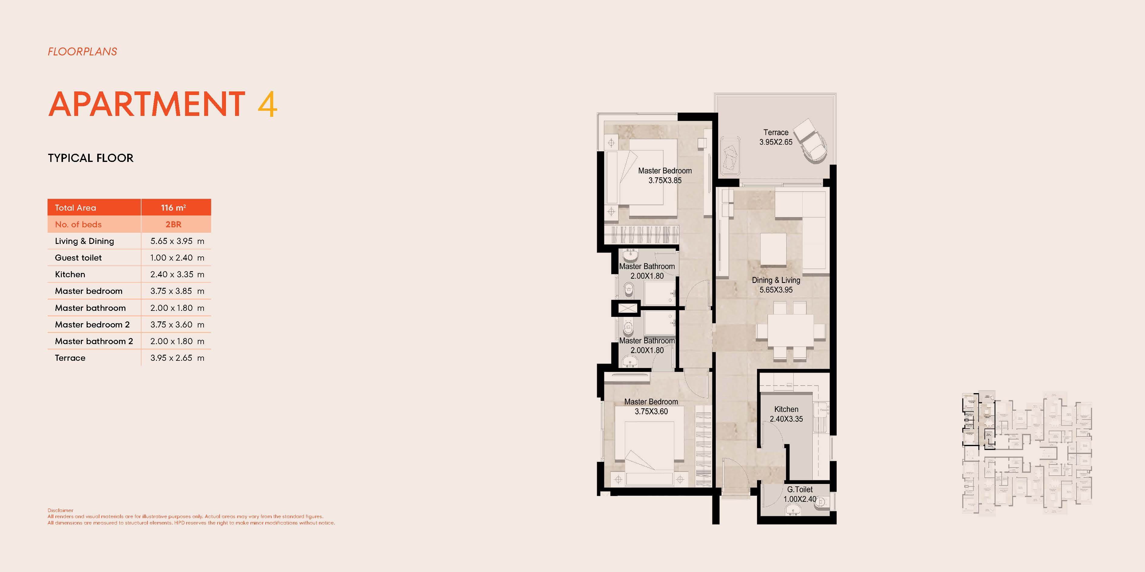 Floor Plan - Book your unit now at the amazing location of Hyde Park Fifth Settlement
