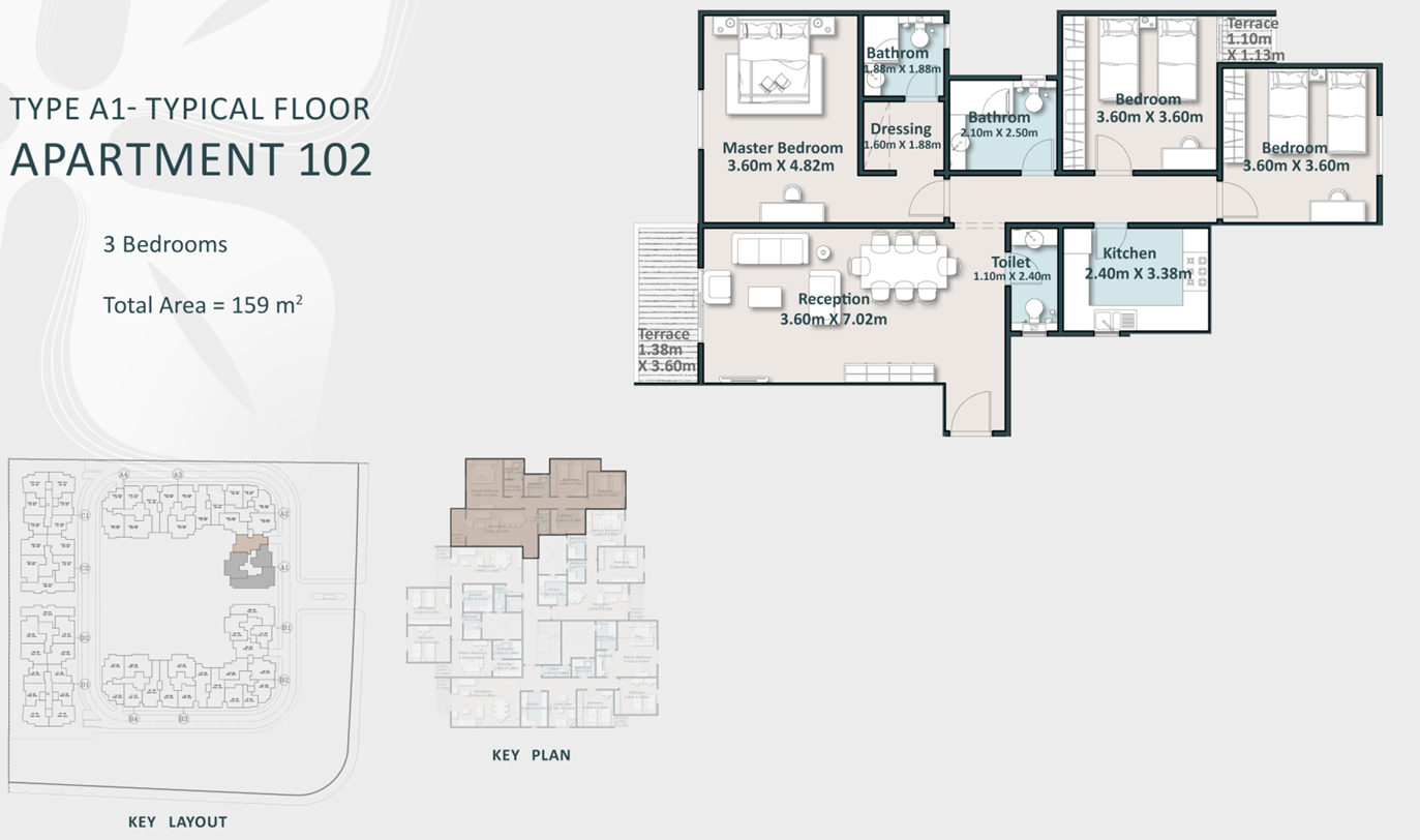 Floor Plan - Cattleya New Cairo Compound Arabco Real Estate