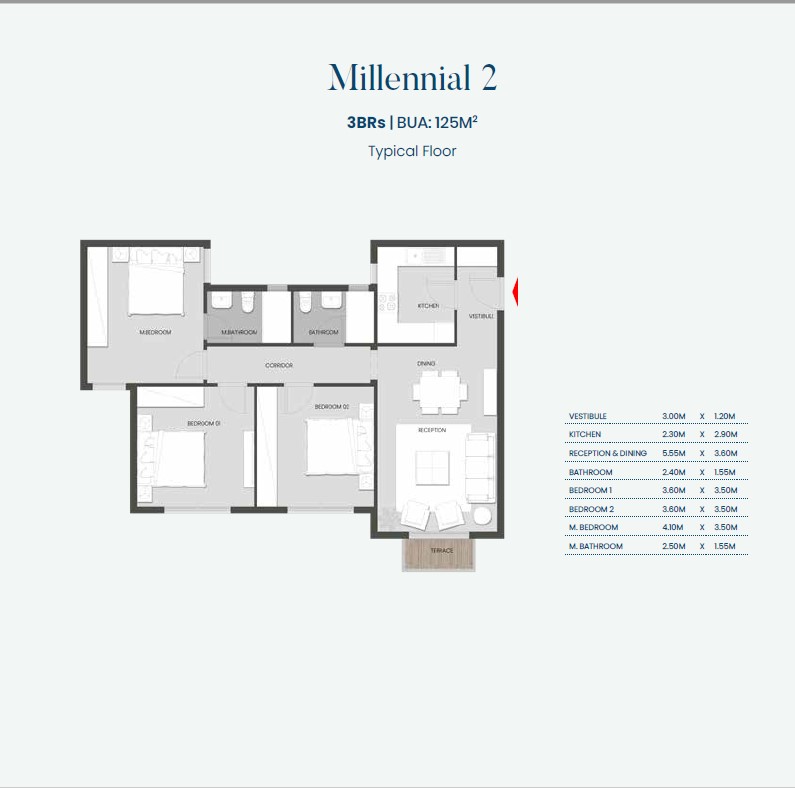 Floor Plan - كمبوند اليفا ماونتن فيو المستقبل سيتي - Aliva Mountain View Mostakbal City Compound