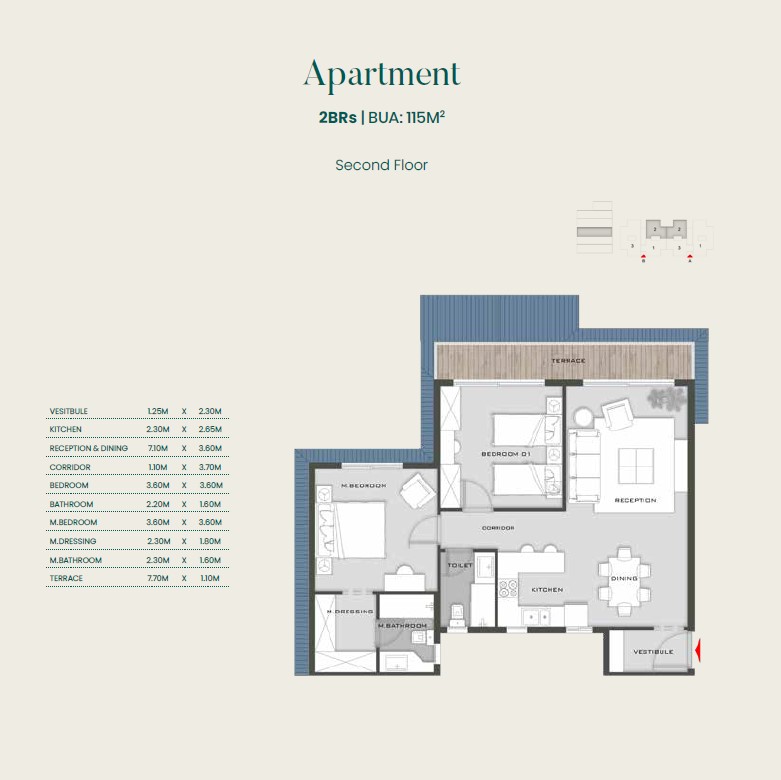 Floor Plan - كمبوند اليفا ماونتن فيو المستقبل سيتي - Aliva Mountain View Mostakbal City Compound