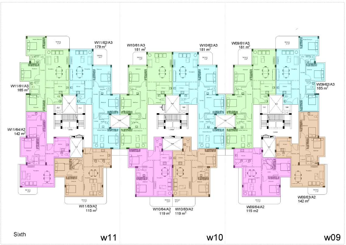Floor Plan - White Residence New Cairo Compound Upwyde Real Estate