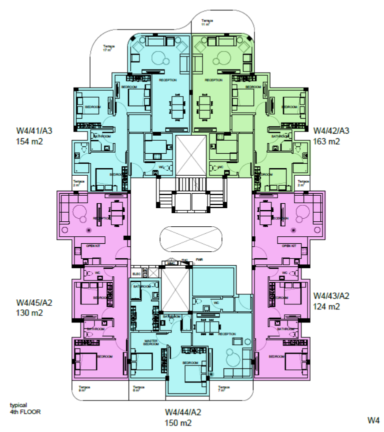 Floor Plan - White Residence New Cairo Compound Upwyde Real Estate