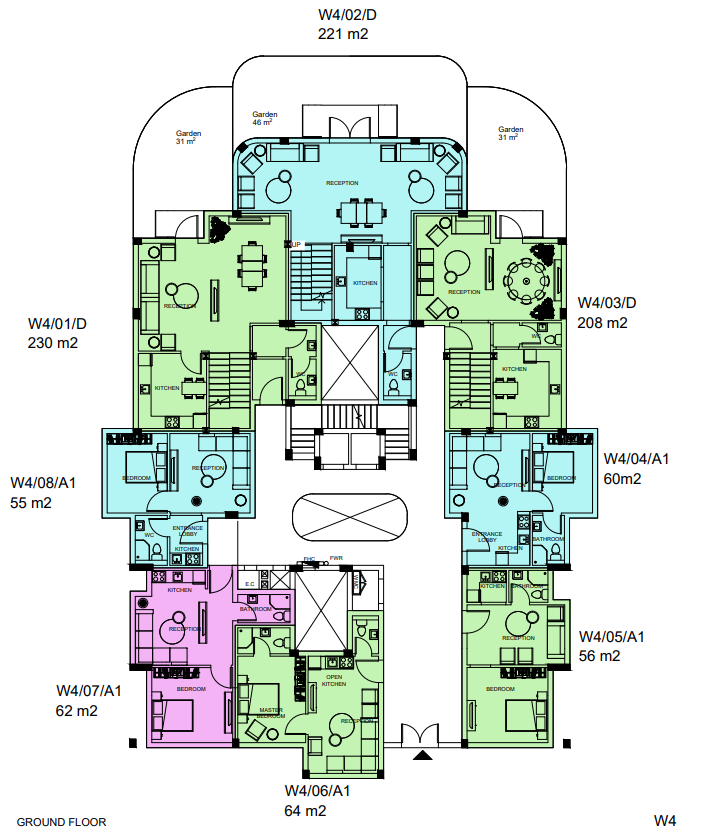 Floor Plan - White Residence New Cairo Compound Upwyde Real Estate