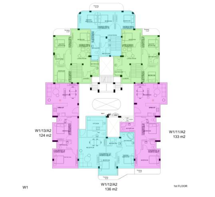 Floor Plan - White Residence New Cairo Compound Upwyde Real Estate