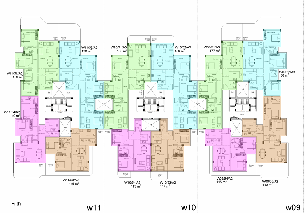 Floor Plan - White Residence New Cairo Compound Upwyde Real Estate