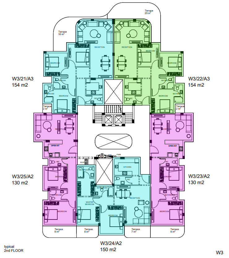 Floor Plan - White Residence New Cairo Compound Upwyde Real Estate