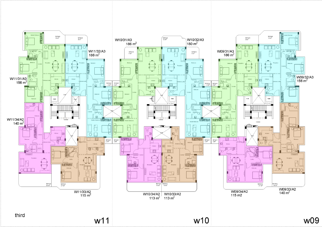 Floor Plan - White Residence New Cairo Compound Upwyde Real Estate