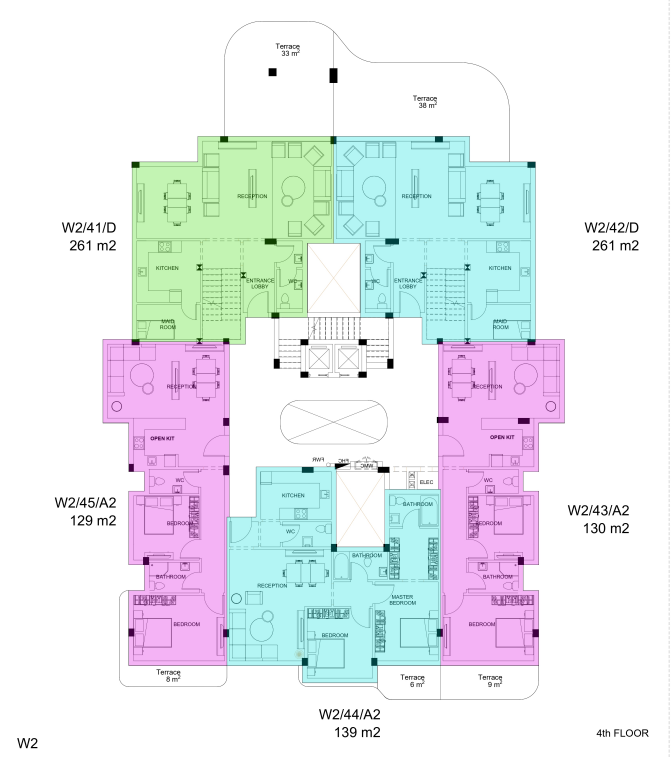 Floor Plan - White Residence New Cairo Compound Upwyde Real Estate