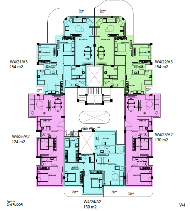 Floor Plan - White Residence New Cairo Compound Upwyde Real Estate
