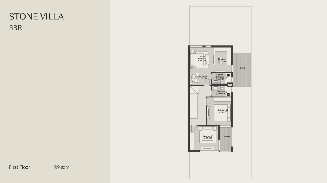 Floor Plan - كمبوند هيلز اوف وان نيو زايد بيبول اند بليسيز للتطوير العقاري - Hills Of One New Zayed Compound