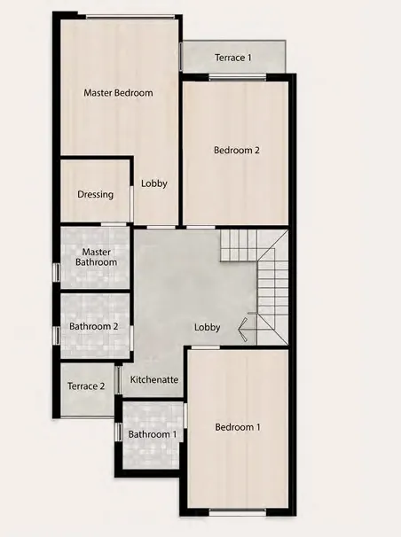 Townhouse - V Levels Sheikh Zayed Compound Dunes Developments