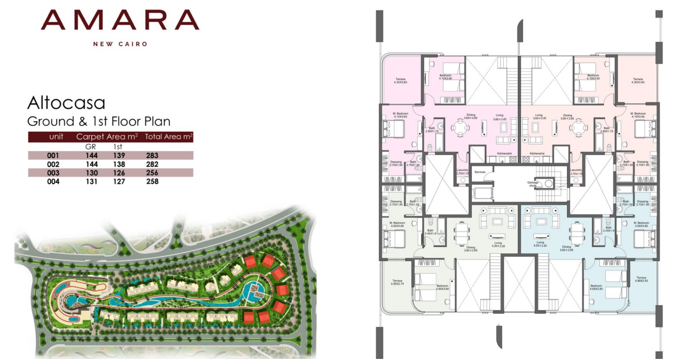 Floor Plan - Amara Residence New Cairo Compound New Plan Real Estate