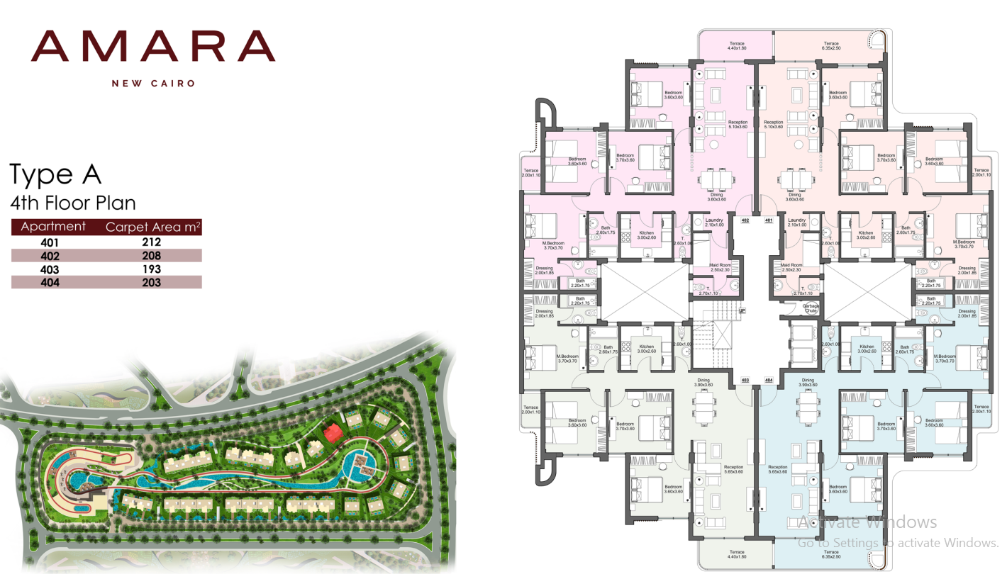 مخطط 24 - كمبوند امارا ريزيدنس التجمع الخامس نيو بلان للتطوير العقاري - Amara Residence New Cairo Compound
