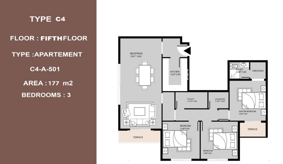 Floor Plan - كمبوند بيراج التجمع الخامس الرياض مصر للتطوير العقاري - Peerage New Cairo Compound