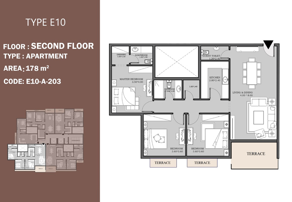 Floor Plan - كمبوند بيراج التجمع الخامس الرياض مصر للتطوير العقاري - Peerage New Cairo Compound