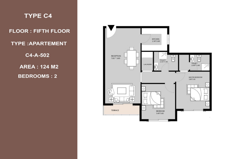 Floor Plan - كمبوند بيراج التجمع الخامس الرياض مصر للتطوير العقاري - Peerage New Cairo Compound