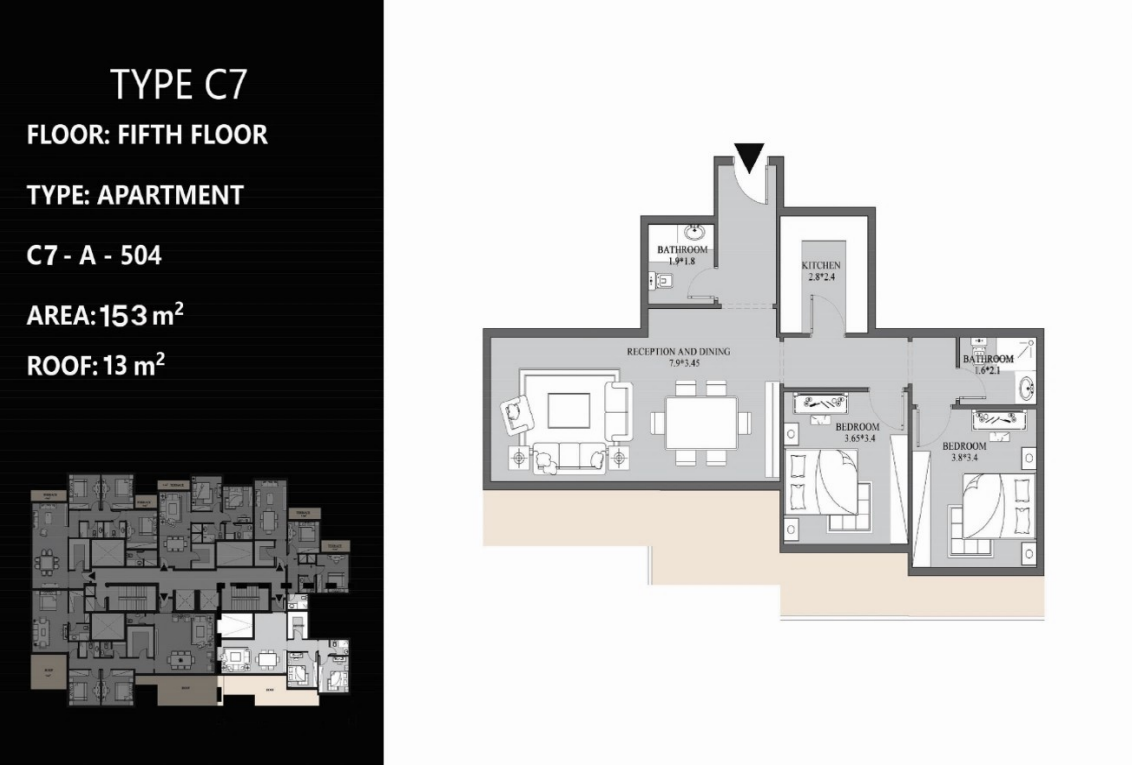 Floor Plan - كمبوند بيراج التجمع الخامس الرياض مصر للتطوير العقاري - Peerage New Cairo Compound