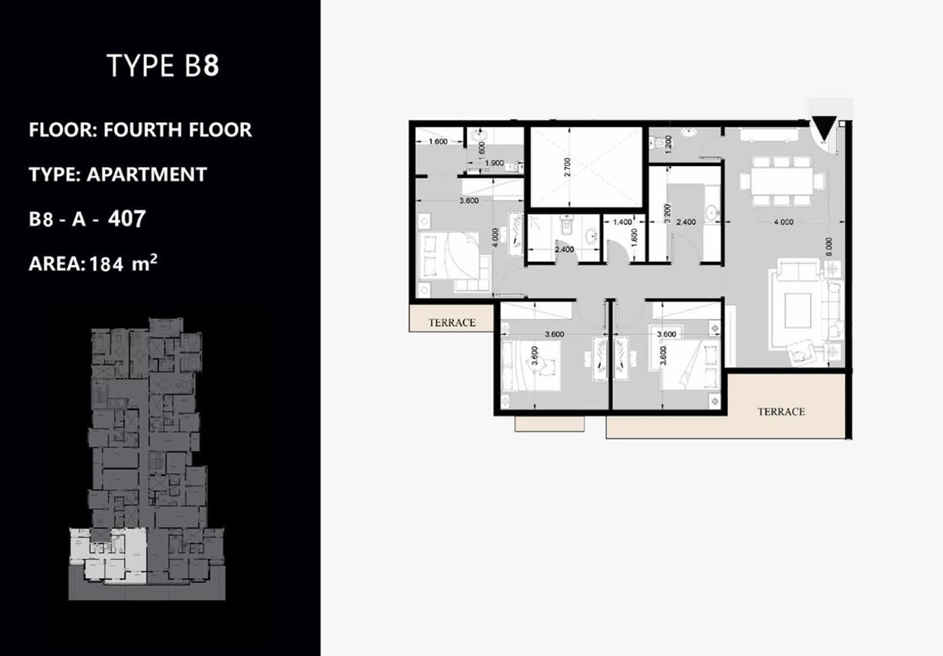 Floor Plan - كمبوند بيراج التجمع الخامس الرياض مصر للتطوير العقاري - Peerage New Cairo Compound