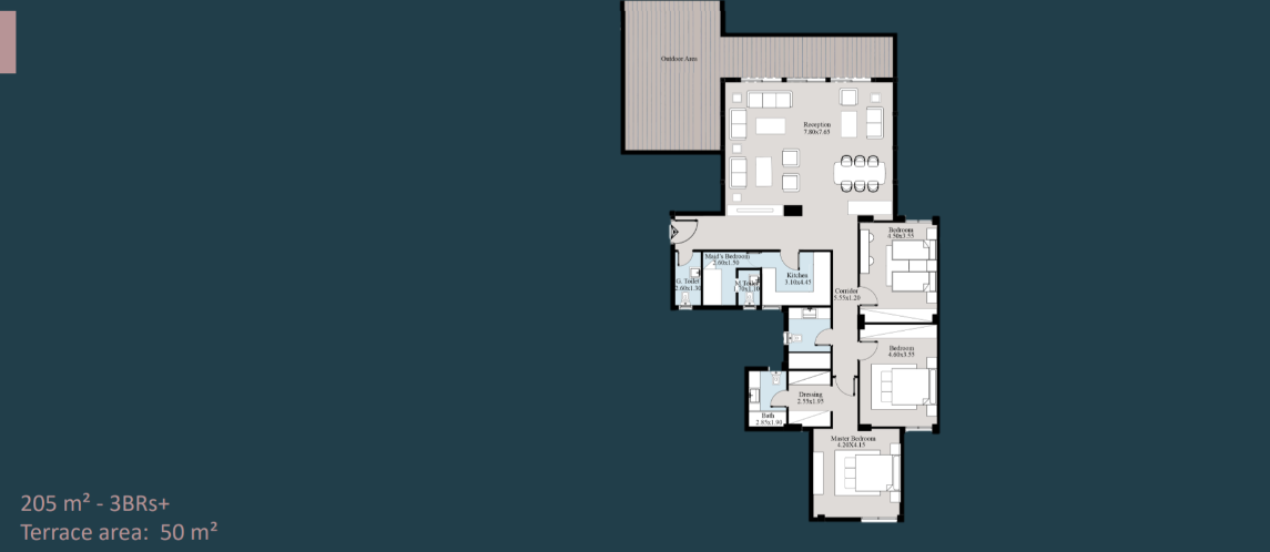 Floor Plan - Acasa Mia New Cairo Compound Dar Al Alamia Real Estate
