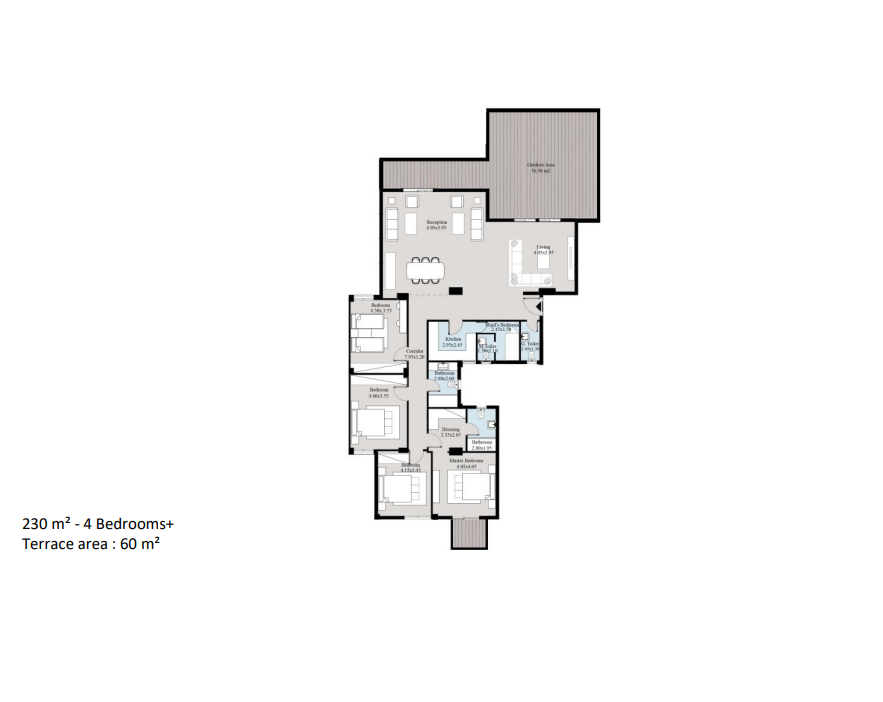 Floor Plan - كمبوند اكاسا ميا التجمع الخامس دار العالمية للتطوير العقاري - Acasa Mia New Cairo Compound