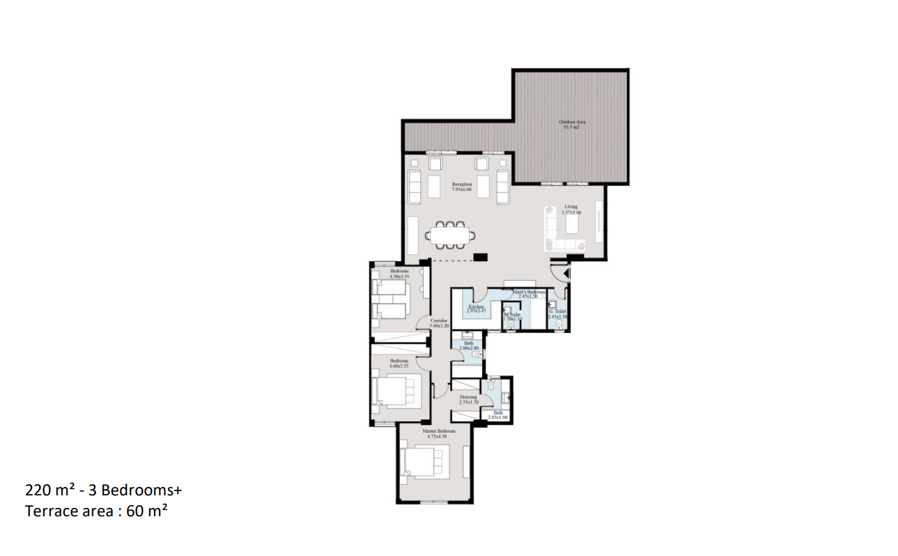 Floor Plan - كمبوند اكاسا ميا التجمع الخامس دار العالمية للتطوير العقاري - Acasa Mia New Cairo Compound