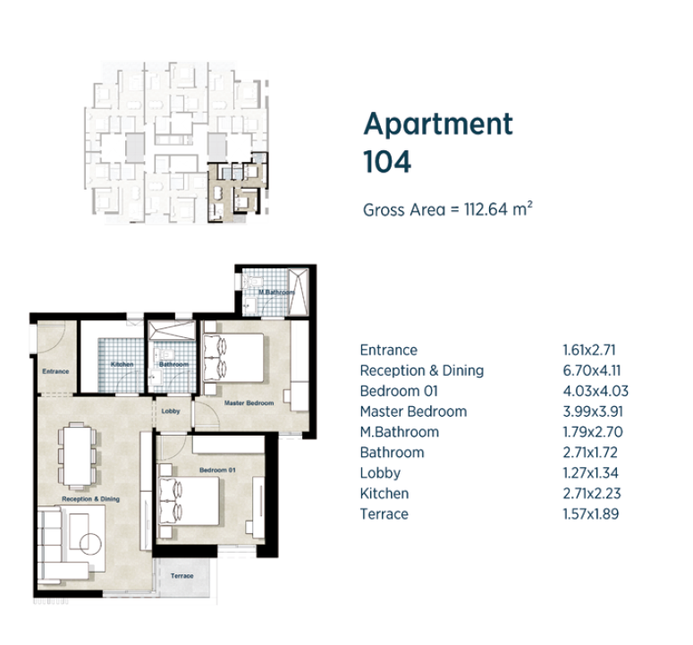 Floor Plan - La Colina Sheikh Zayed Compound Capital Hills Real Estate