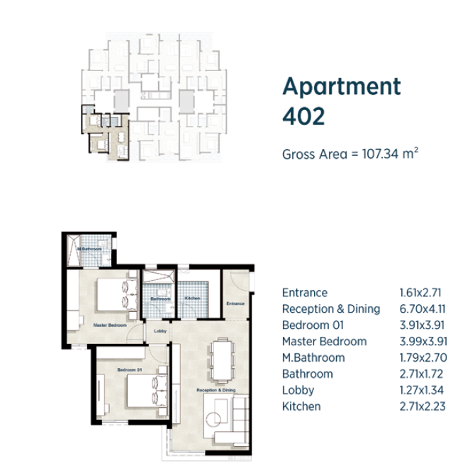 Floor Plan - La Colina Sheikh Zayed Compound Capital Hills Real Estate
