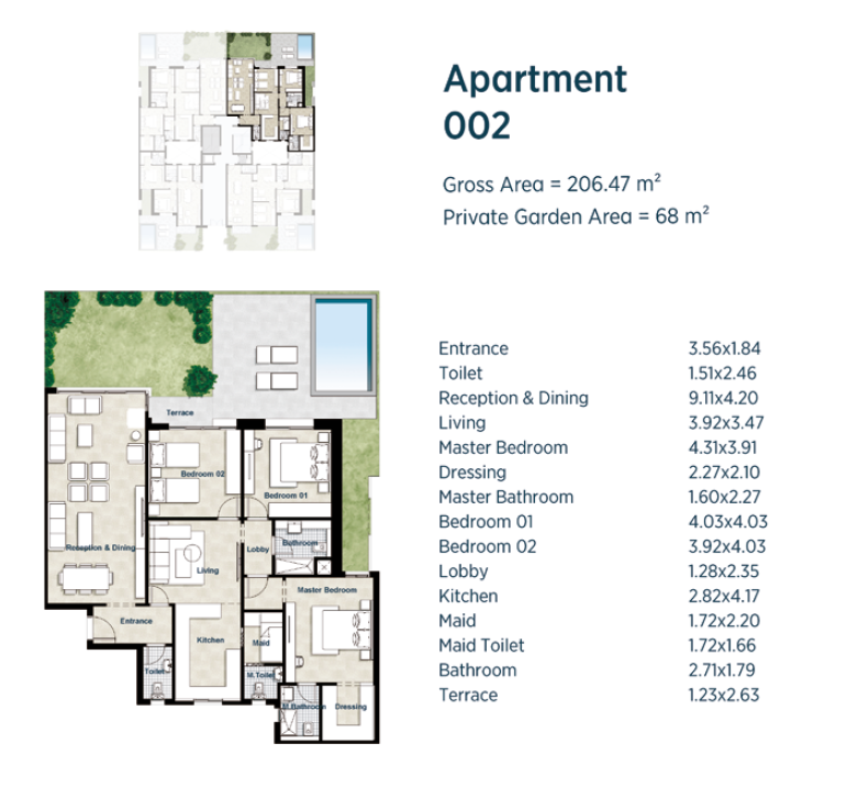 Floor Plan - La Colina Sheikh Zayed Compound Capital Hills Real Estate
