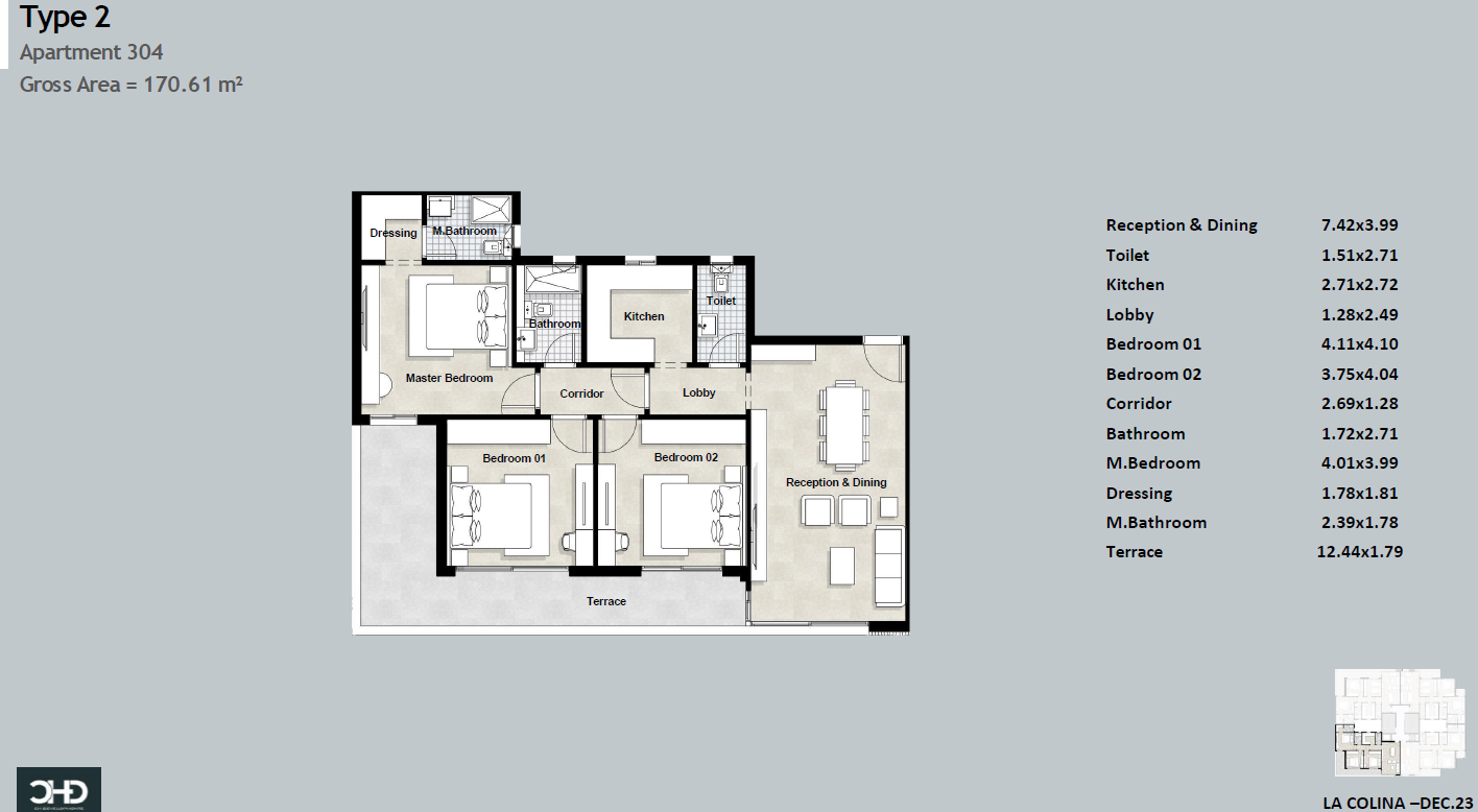 Floor Plan - La Colina Sheikh Zayed Compound Capital Hills Real Estate
