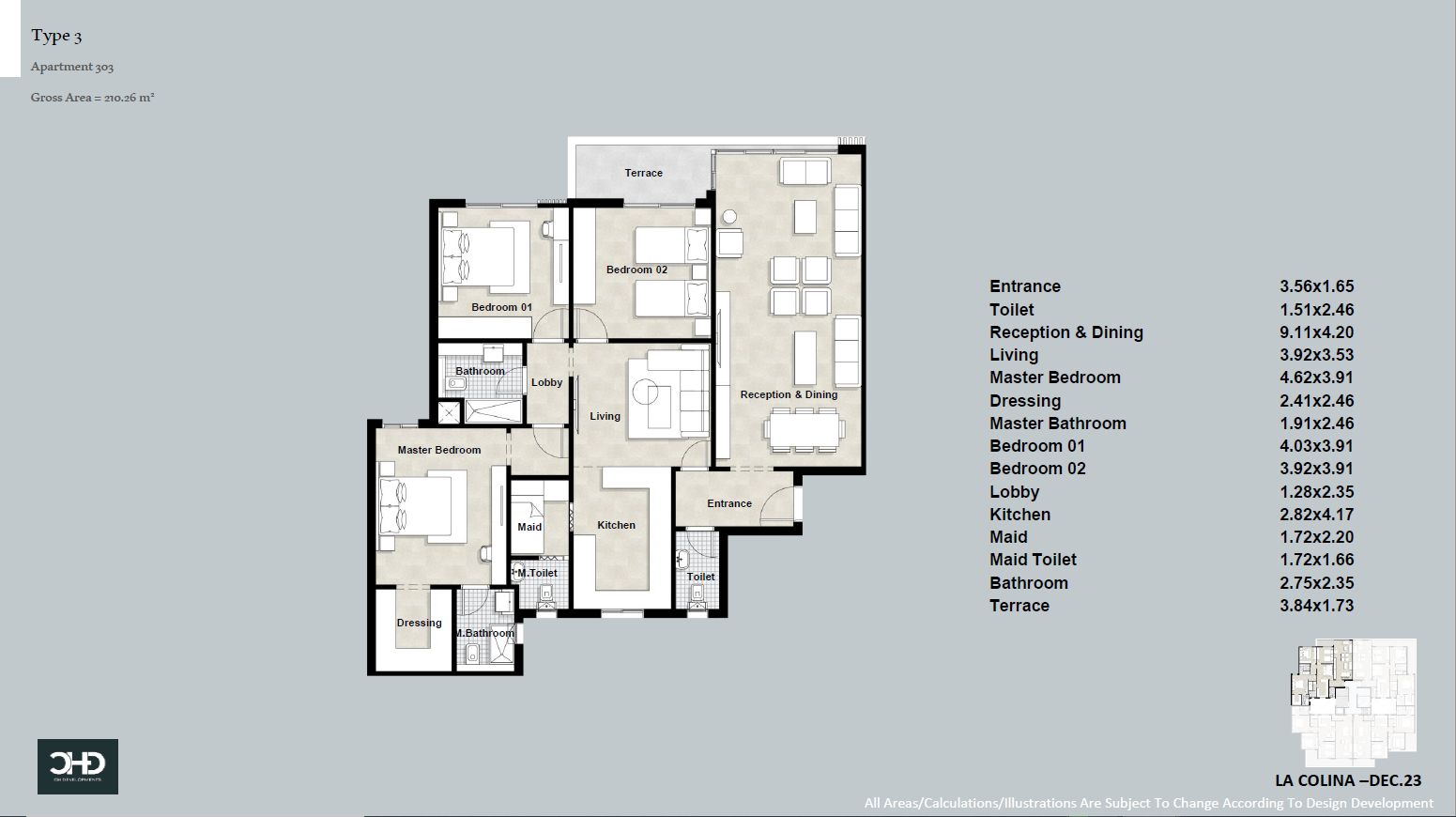 Floor Plan - La Colina Sheikh Zayed Compound Capital Hills Real Estate