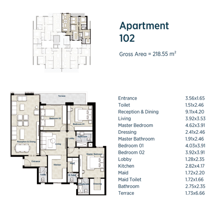 Floor Plan - La Colina Sheikh Zayed Compound Capital Hills Real Estate