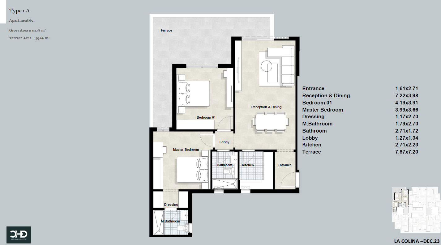 Floor Plan - La Colina Sheikh Zayed Compound Capital Hills Real Estate