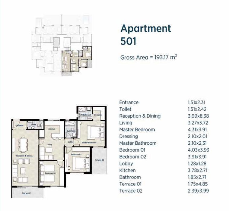 Floor Plan - La Colina Sheikh Zayed Compound Capital Hills Real Estate