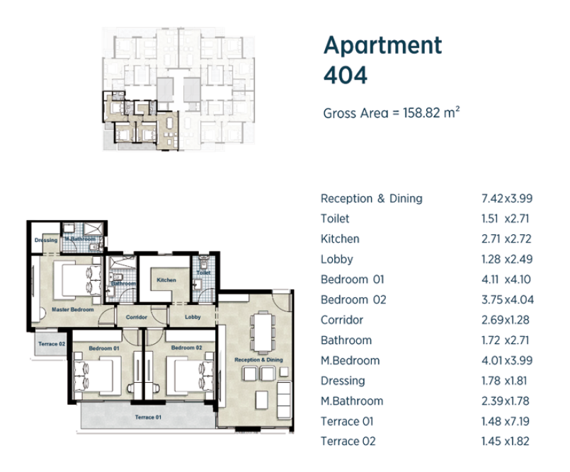 Floor Plan - La Colina Sheikh Zayed Compound Capital Hills Real Estate
