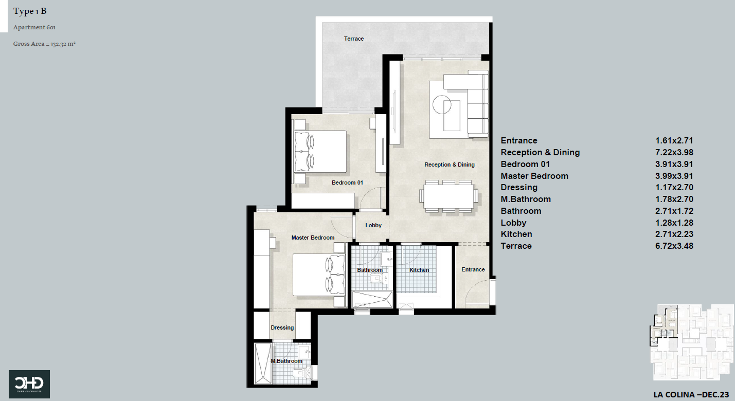 Floor Plan - La Colina Sheikh Zayed Compound Capital Hills Real Estate
