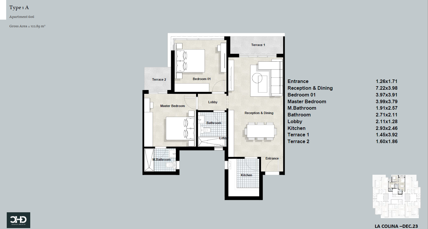 Floor Plan - La Colina Sheikh Zayed Compound Capital Hills Real Estate