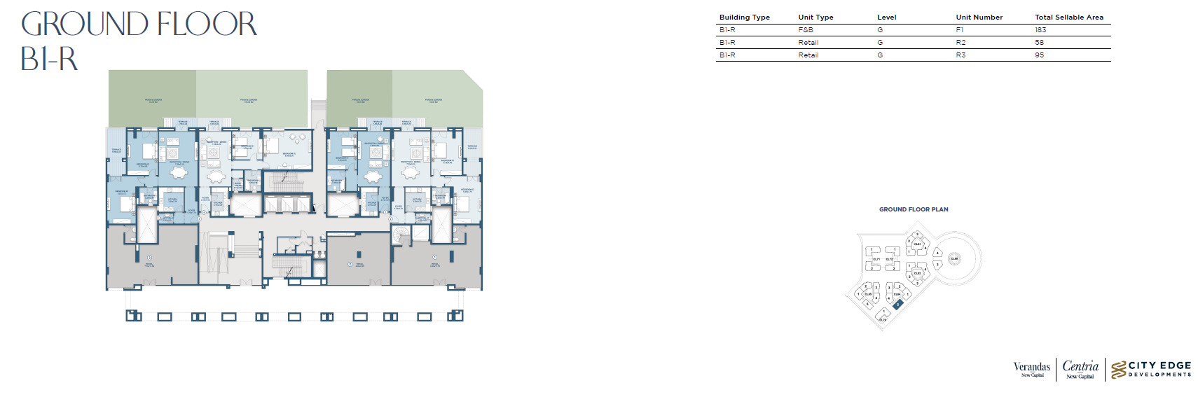 Floor Plan - New Garden City New Capital Compound City Edge Real Estate