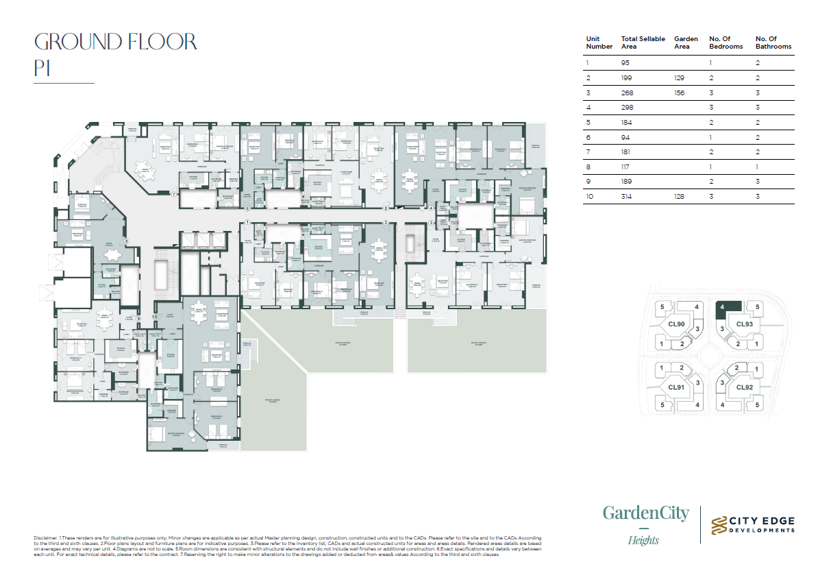 Floor Plan - New Garden City New Capital Compound City Edge Real Estate