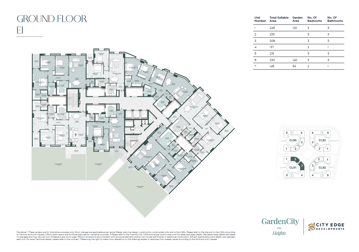 Floor Plan - New Garden City New Capital Compound City Edge Real Estate